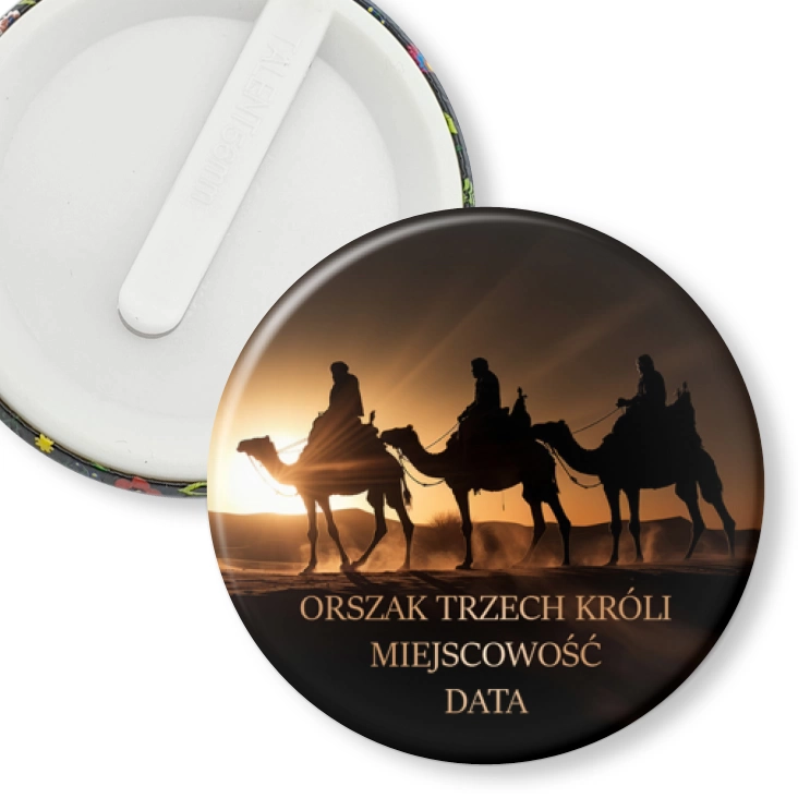 przypinka klips Orszak Trzech Króli Twoja Miejscowość