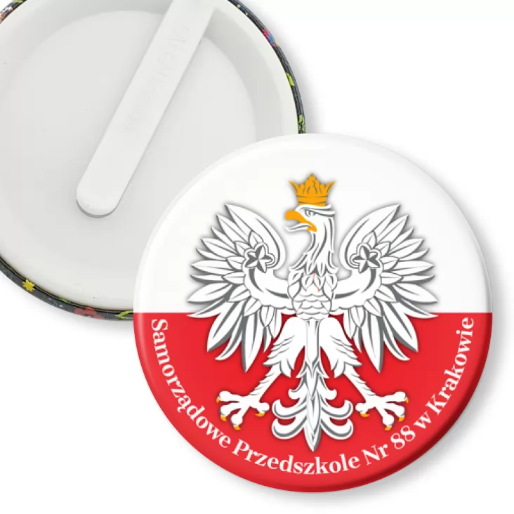 przypinka klips Orzeł Samorządowe Przedszkole Nr 88 w Krakowie