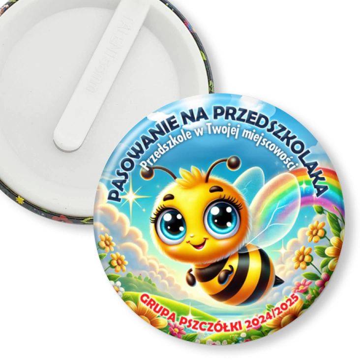 przypinka klips Pasowanie na przedszkolaka grupa Pszczółki