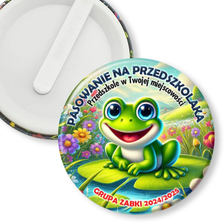 przypinka klips Pasowanie na przedszkolaka grupa Żabki
