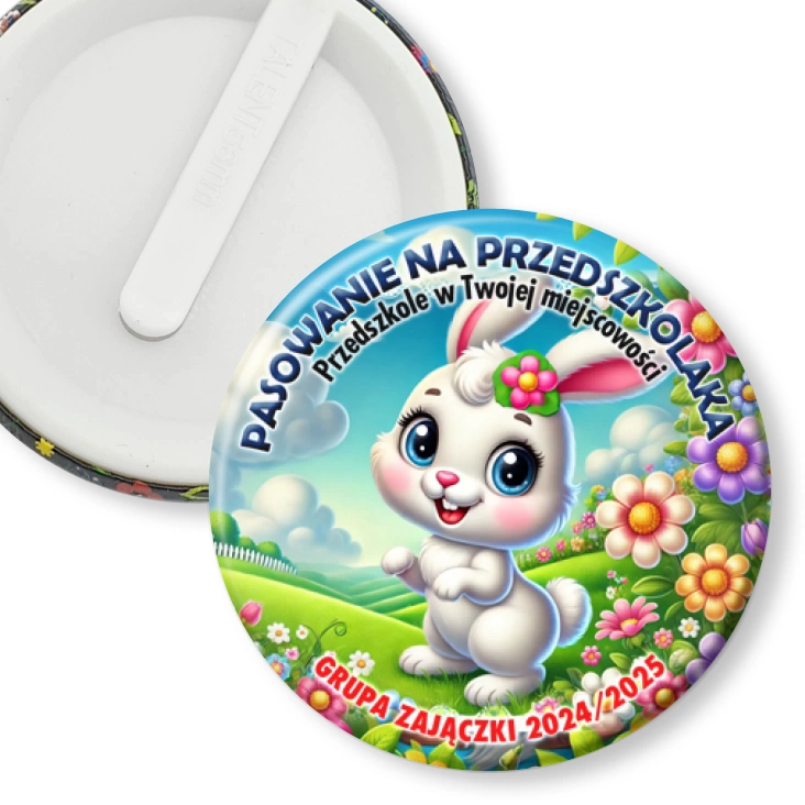 przypinka klips Pasowanie na przedszkolaka grupa Zajączki