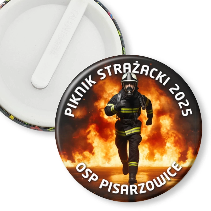 przypinka klips Piknik Strażacki 2025 OSP Pisarzowice