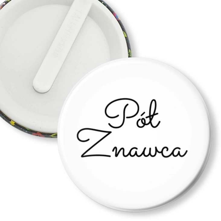 przypinka klips Pół znawca