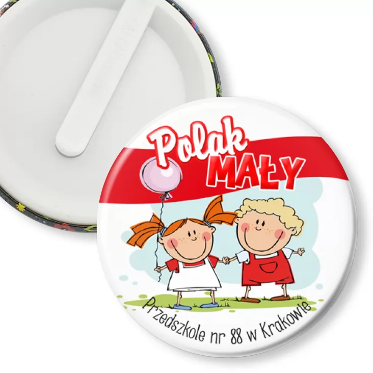 przypinka klips Polak Mały Przedszkole nr 88 w Krakowie