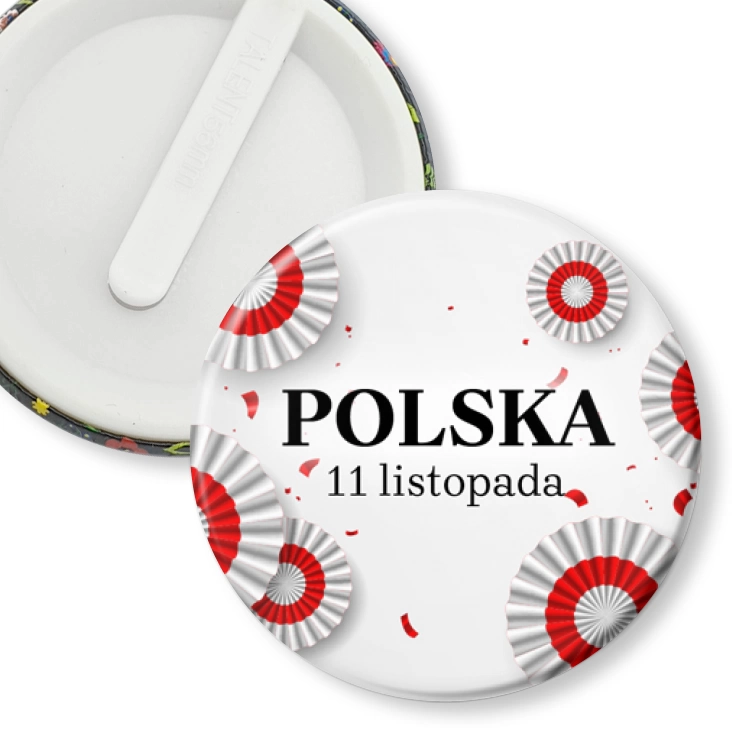 przypinka klips Polska kokardy narodowe