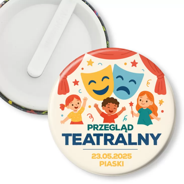 przypinka klips Przegląd Teatralny Piaski 2025