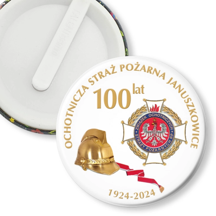 przypinka klips 100 lat OSP Januszkowice