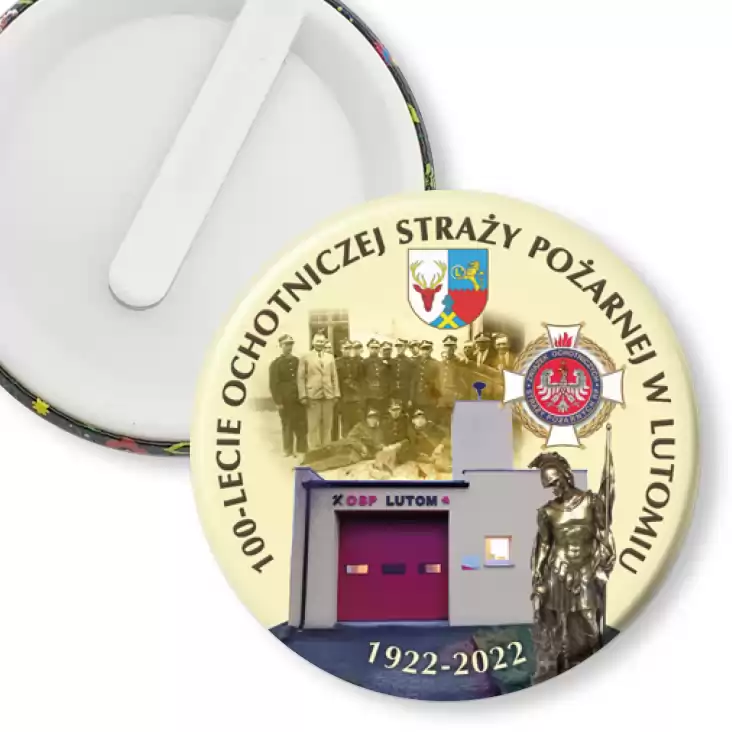 przypinka klips 100 lat OSP w Lutomiu