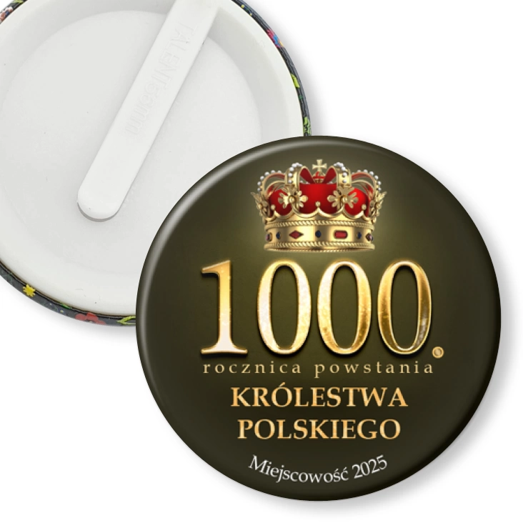przypinka klips 1000. rocznica powstania Królestwa Polskiego