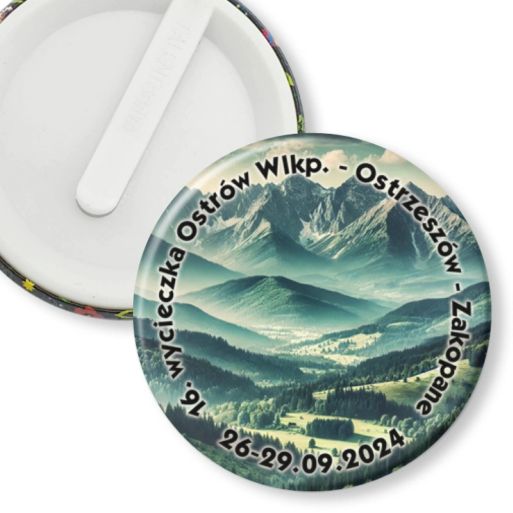 przypinka klips 16. wycieczka Ostrzeszów - Ostrów Wlkp. - Zakopane