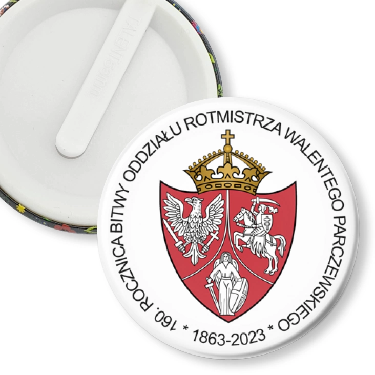 przypinka klips 160. Rocznica bitwy Oddziału Rotmistrza Walentego Parczewskiego