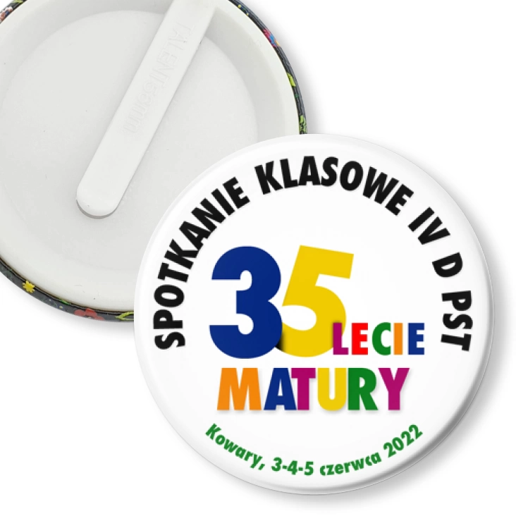 przypinka klips 35-lecie Matury Spotkanie klasowe