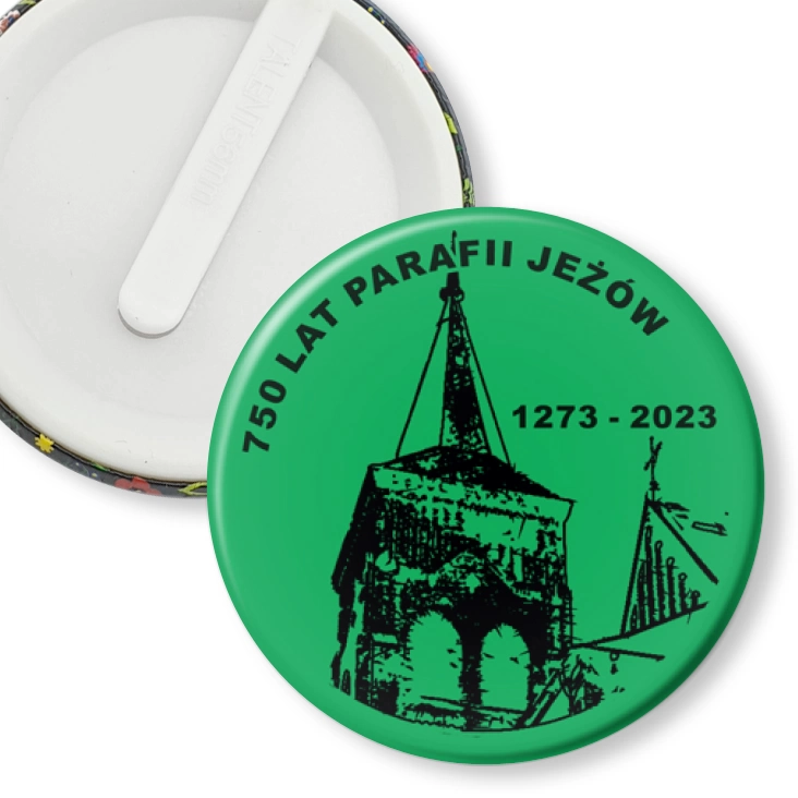 przypinka klips 750 lat parafii Jeżów