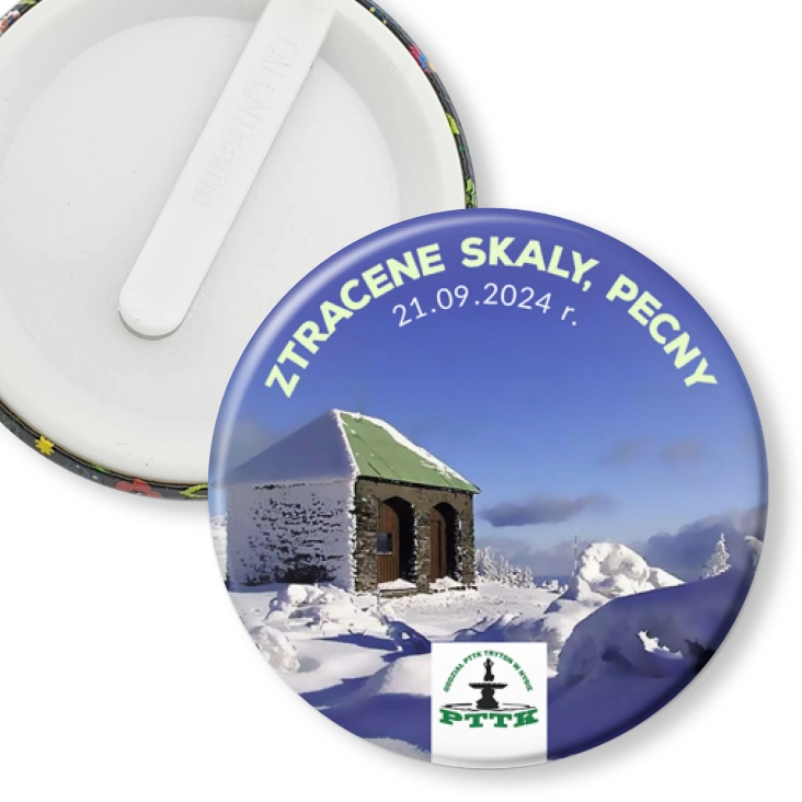 przypinka klips Ztracene Skaly Pecny PTTK Nysa