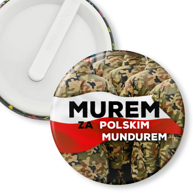 przypinka klips Akcja Murem za polskim mundurem