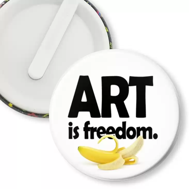 przypinka klips Art is freedom