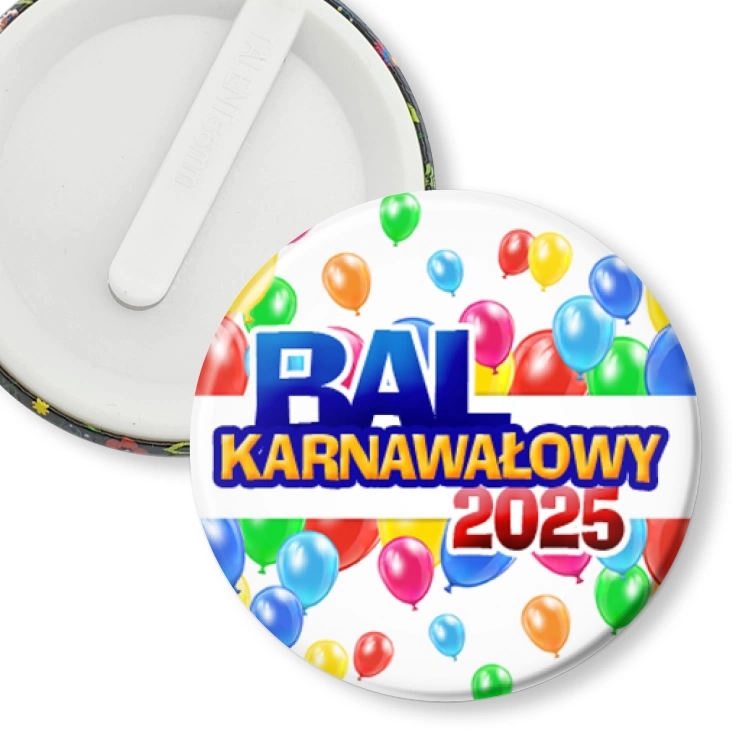 przypinka klips Bal Karnawałowy w balonach