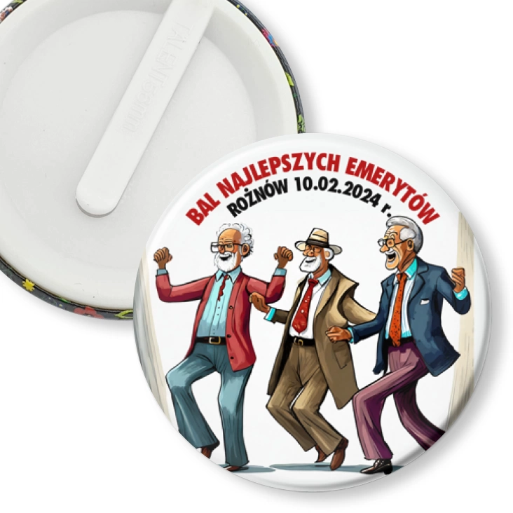przypinka klips Bal Najlepszych Emerytów