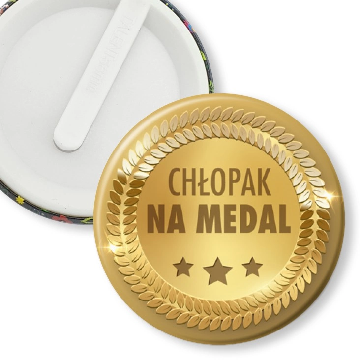 przypinka klips Chłopak na medal Dzień Chłopaka