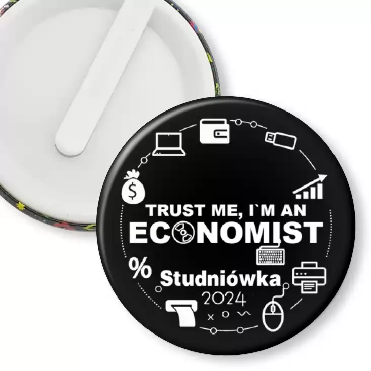 przypinka klips Studniówka trust me I am Economist