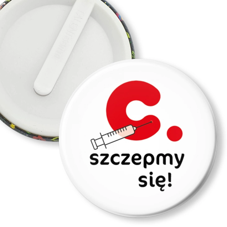 przypinka klips Czerwonak szczepimy się