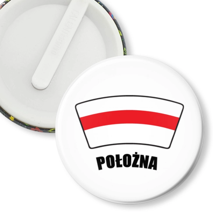 przypinka klips Czerwony czepek położna