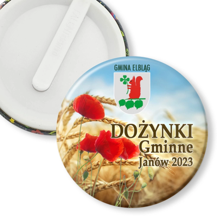 przypinka klips Dożynki Gmina Elbląg