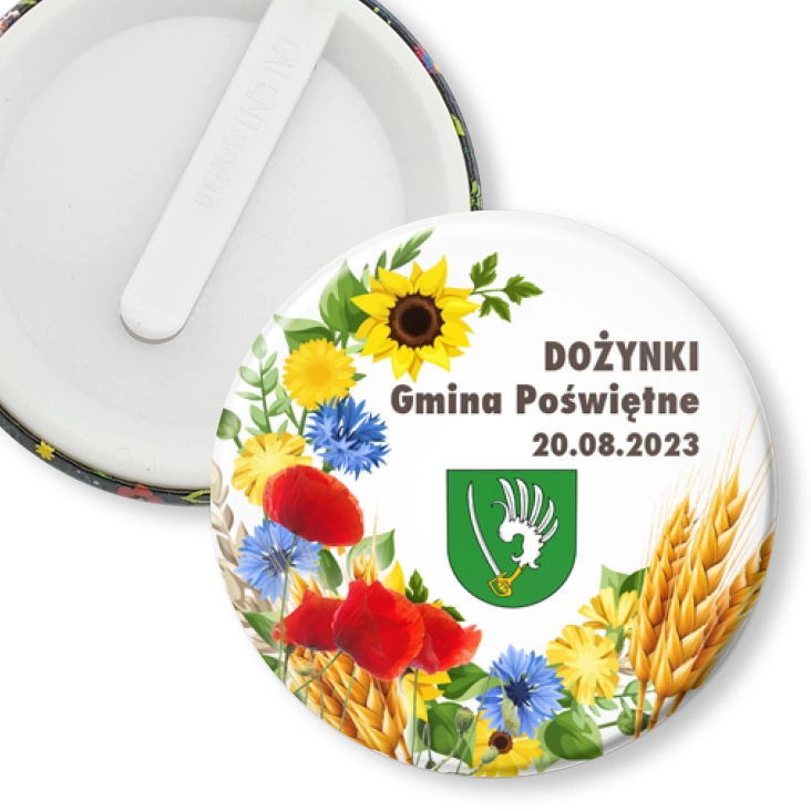 przypinka klips Dożynki Gmina Poświętne 2023