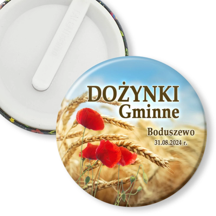 przypinka klips Dożynki Gminne Boduszewo 2024