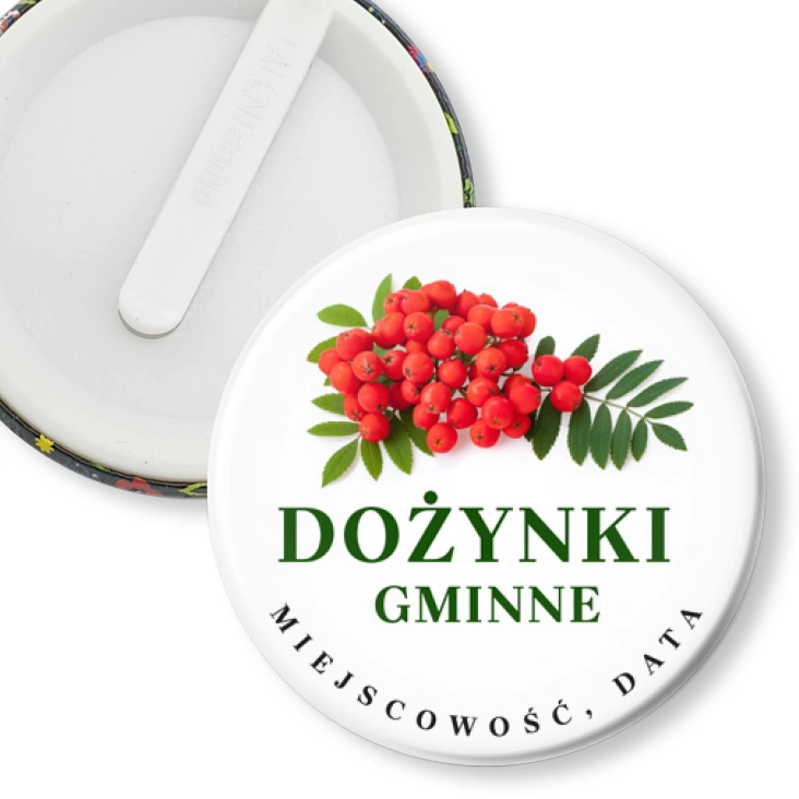 przypinka klips Dożynki Gminne jarzębina