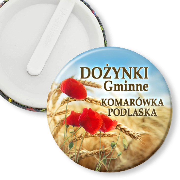 przypinka klips Dożynki Gminne Komarówka Podlaska