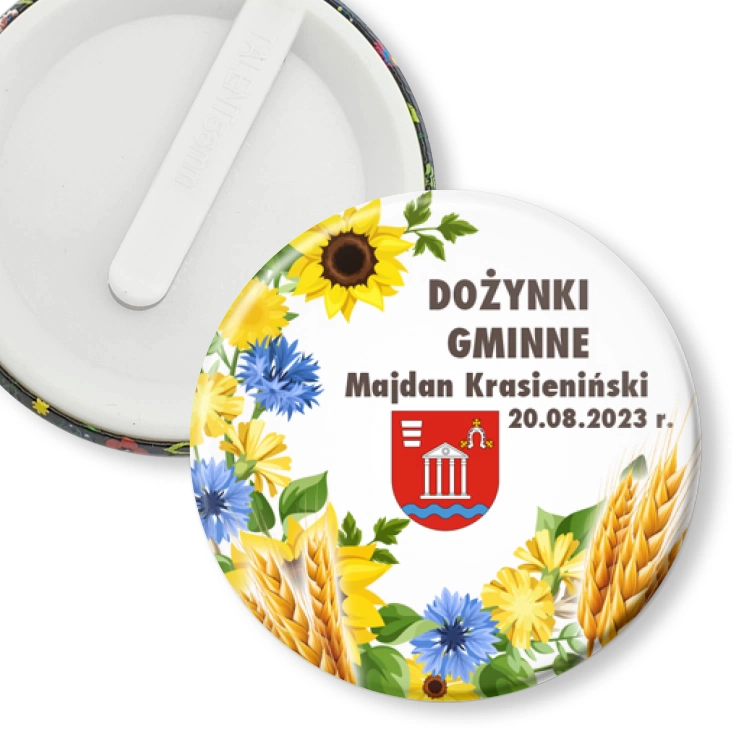 przypinka klips Dożynki Gminne Majdan Krasieniński 2023