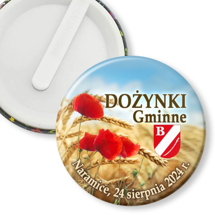 przypinka klips Dożynki Gminne Naramice 2024