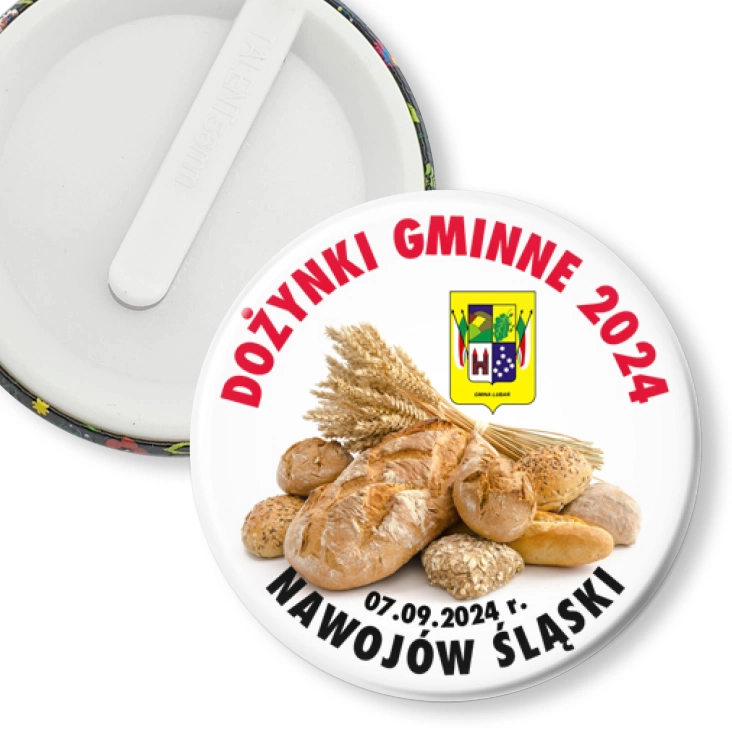 przypinka klips Dożynki Gminne Nawojów Śląski 2024