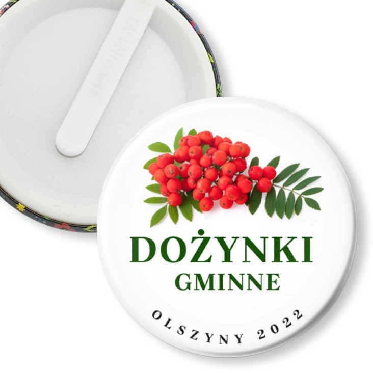 przypinka klips Dożynki Gminne Olszyny 2022