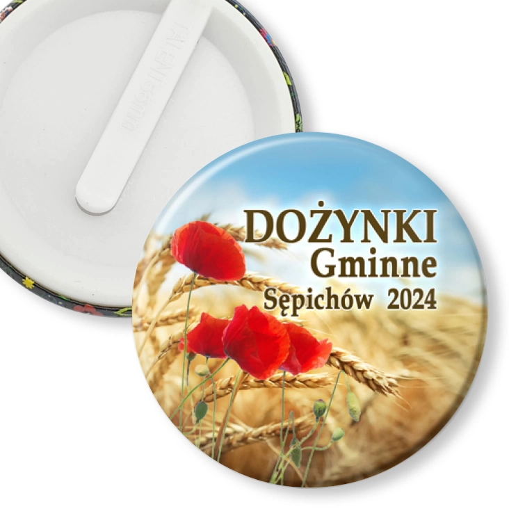 przypinka klips Dożynki Gminne Sępichów 2024
