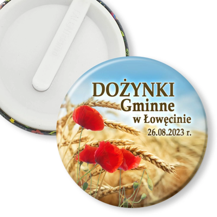 przypinka klips Dożynki Gminne w Łowęcinie