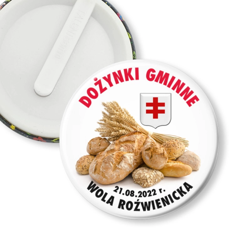 przypinka klips Dożynki Gminne Wola Roźwienicka 2022