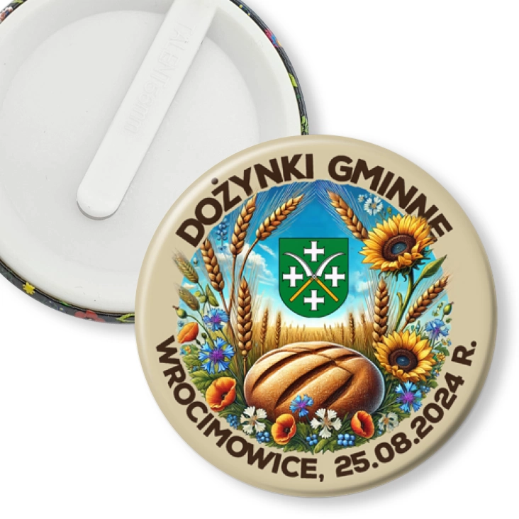 przypinka klips Dożynki Gminne Wrocimowice 2024