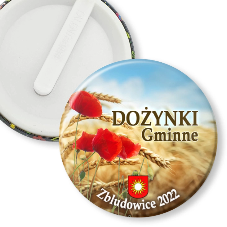 przypinka klips Dożynki Gminne Zbludowice 2022
