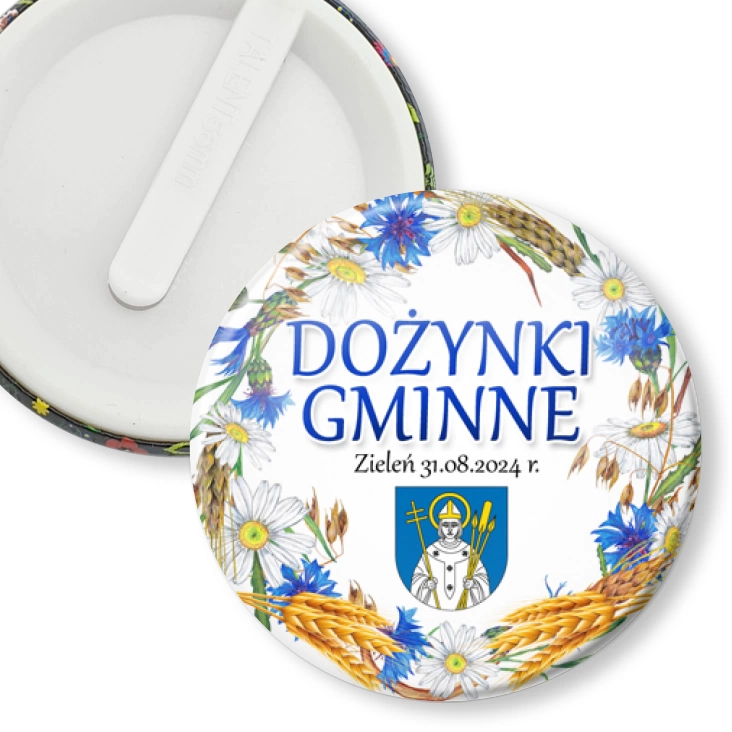 przypinka klips Dożynki Gminne Zieleń 2024