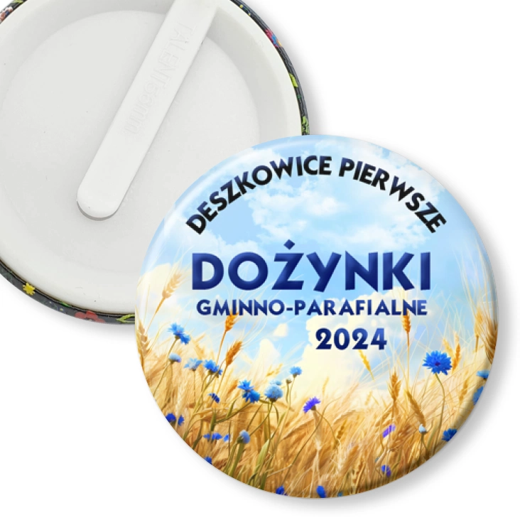 przypinka klips Dożynki Gminno-Parafialne Deszkowice Pierwsze 2024