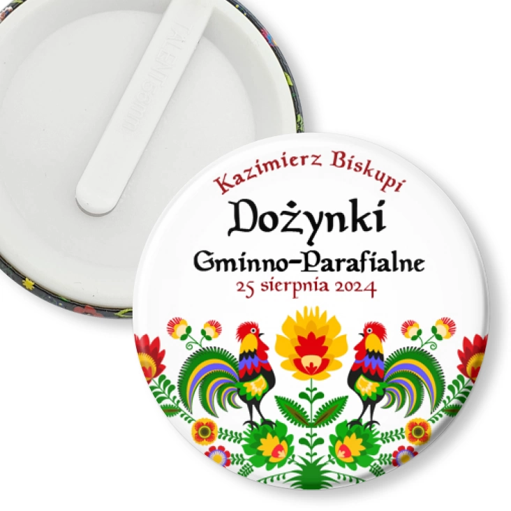 przypinka klips Dożynki Gminno-Parafialne Kazimierz Biskupi 2024