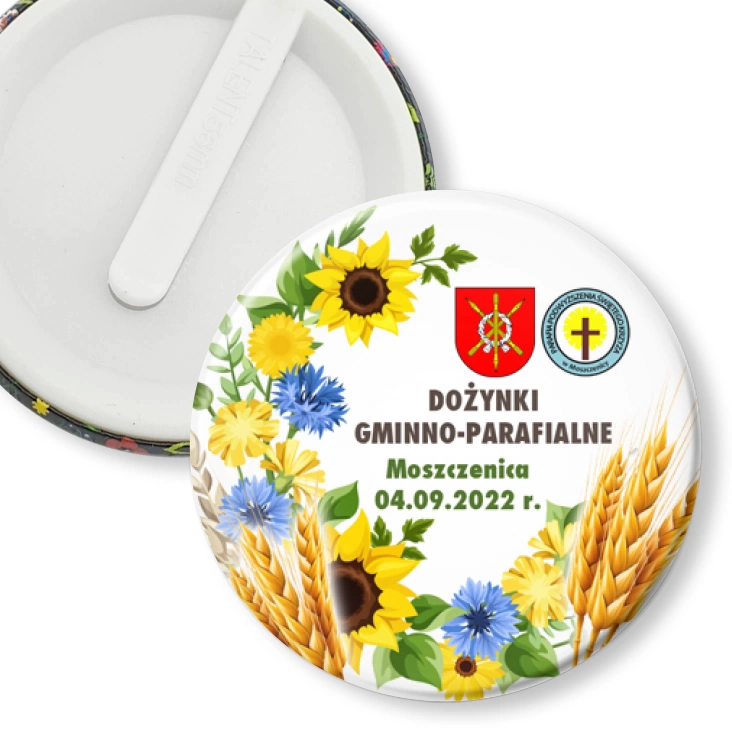 przypinka klips Dożynki Gminno-Parafialne Moszczenica 2022