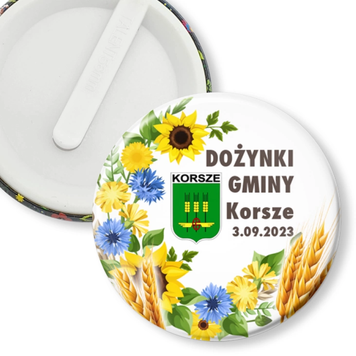 przypinka klips Dożynki Gminy Korsze 2023