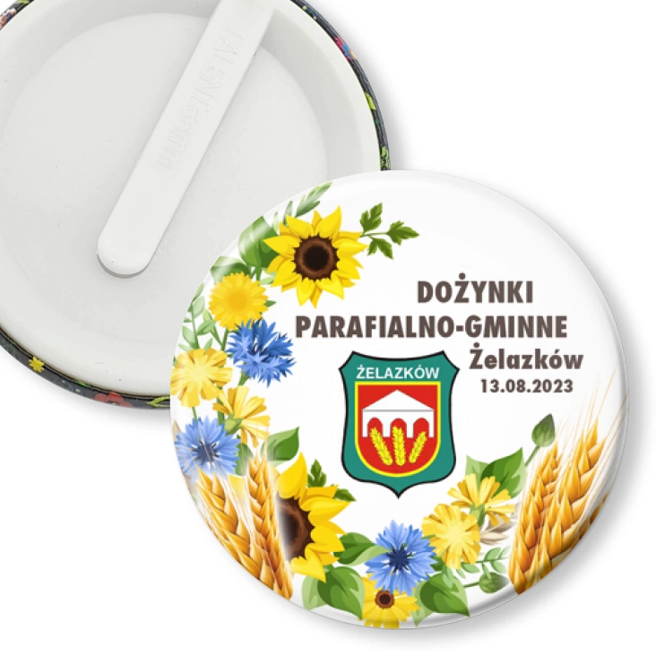 przypinka klips Dożynki parafialno-gminne Żelazków 2023
