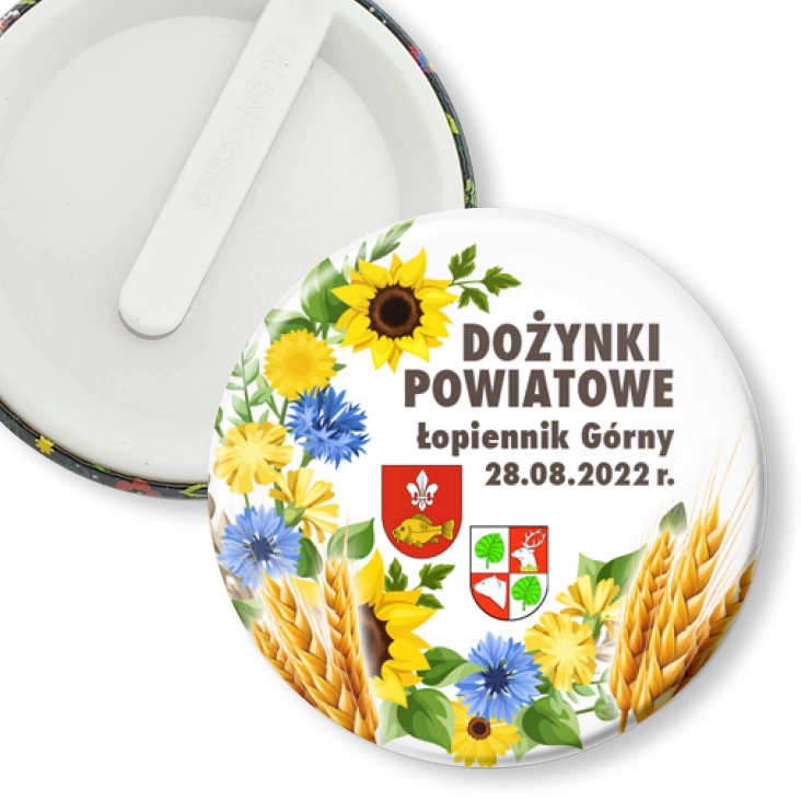 przypinka klips Dożynki Powiatowe Łopiennik Górny 2022