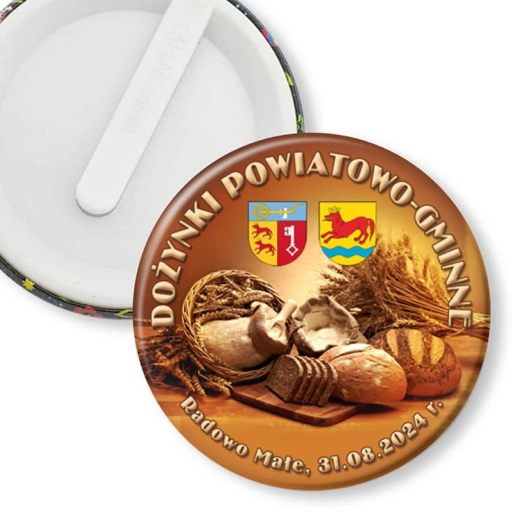 przypinka klips Dożynki powiatowo-gminne Radowo Małe 2024