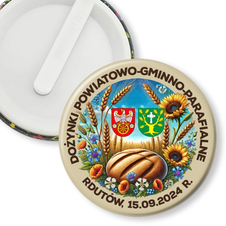 przypinka klips Dożynki powiatowo-gminno-parafialne Rdutów 2024