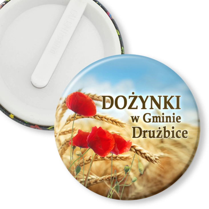 przypinka klips Dożynki w Gminie Drużbice